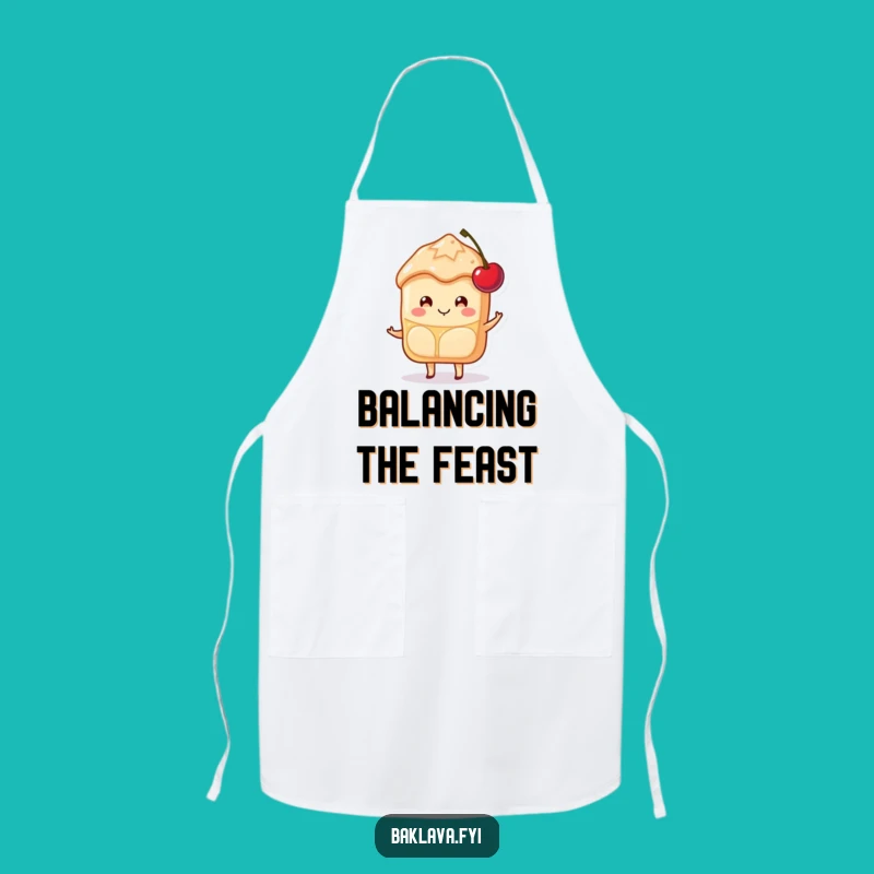 Funny Baklava Apron: Happy Cherry Balancer, Sweet Kitchen Fun Gift