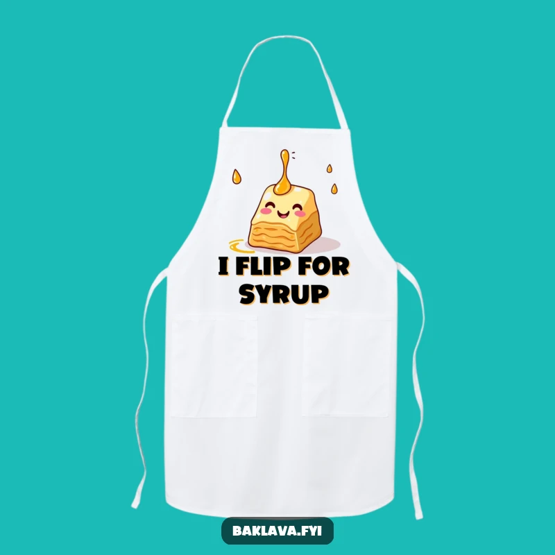 Funny Baklava Juggling Syrup Apron: Cook with Sweet Fun & Humor!