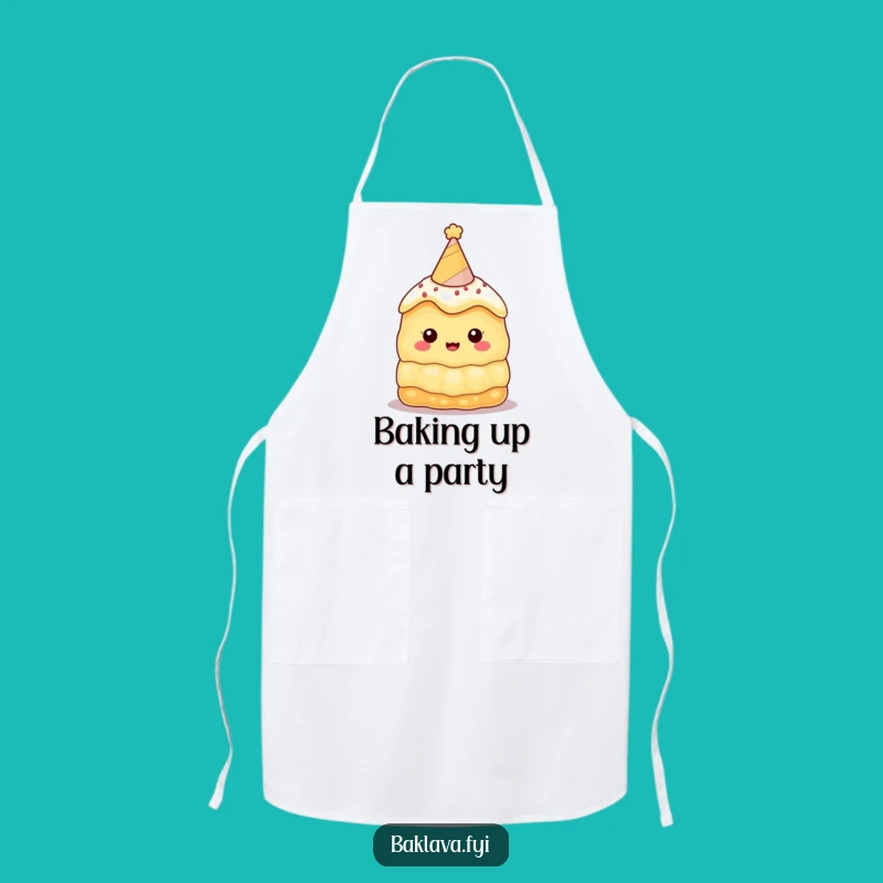 Funny Baklava Party Hat Apron: Cook Up Laughs in the Kitchen!