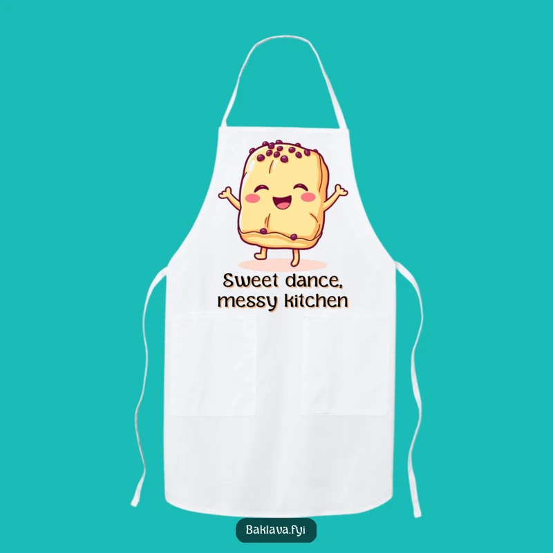 Funny Baklava Pastry Dance Apron - Cook with Joy and Sweet Humor