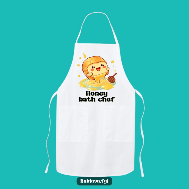 Funny Giggling Baklava Apron - Chef's Honey Cannonball Fun