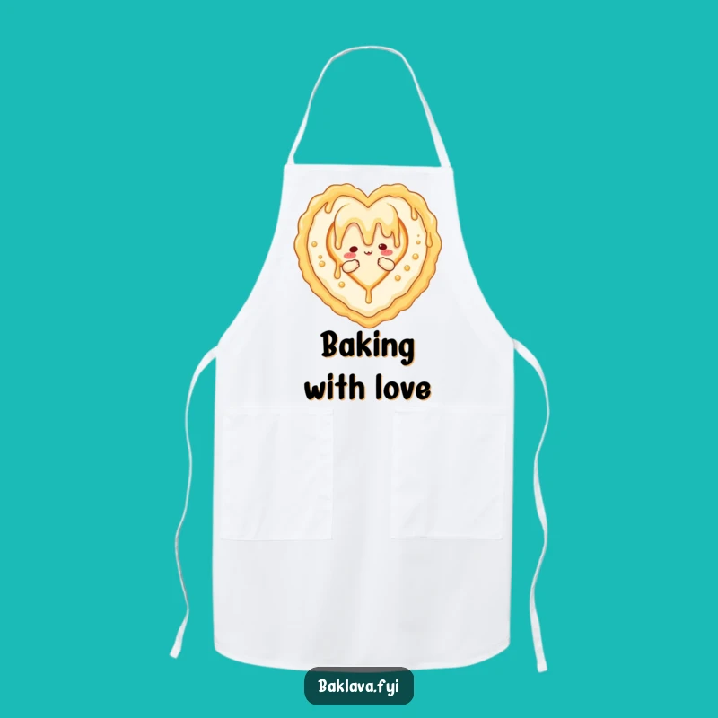 Funny Honey Baklava Heart Apron: Cook with Love and Sweet Style