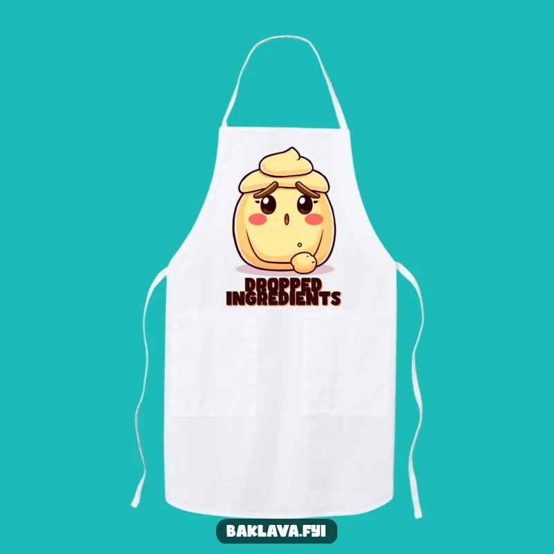 Funny Surprised Pastry Apron - Kitchen Crumb Drama Humor Gift