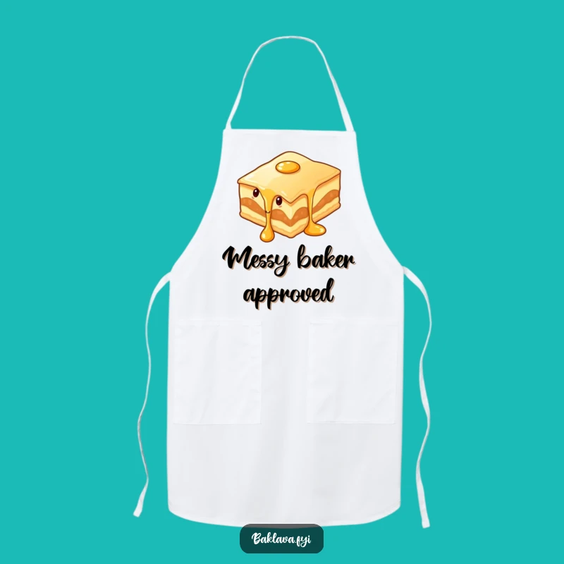 Funny Wiggling Baklava Apron - Cook with Drippy Dessert Humor