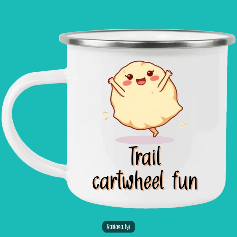 Adventure-Ready Funny Phyllo Cartwheel Mug - Bake Outdoors