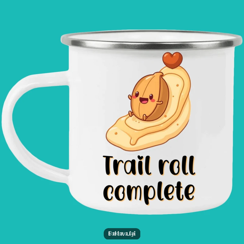 Funny Nut Rolling Pastry Camping Mug: Your Hilarious Trailside Treat