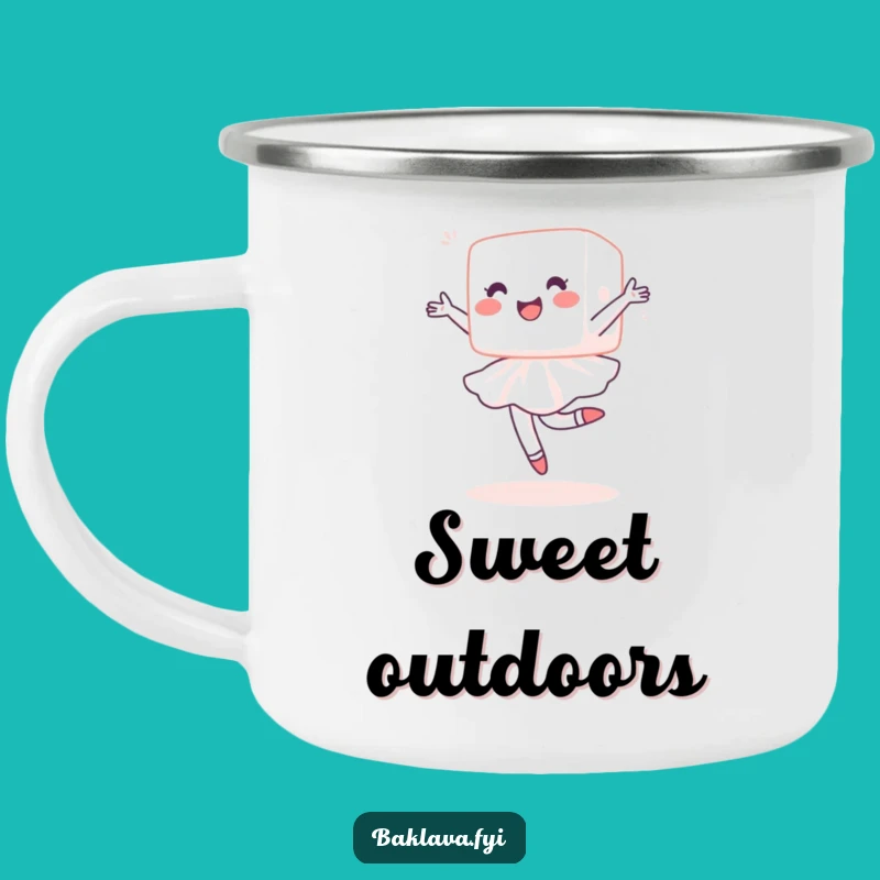 Funny Sugar Cube Pirouette Camping Mug - Delighted Sweet Adventure Gift