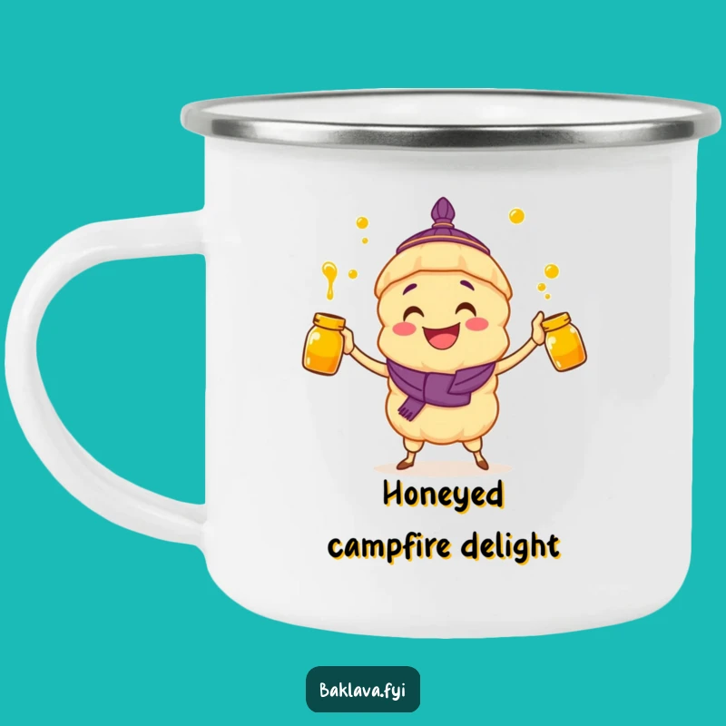 Funny Baklava Camping Mug: Honey Juggler - Outdoor Fun Gift