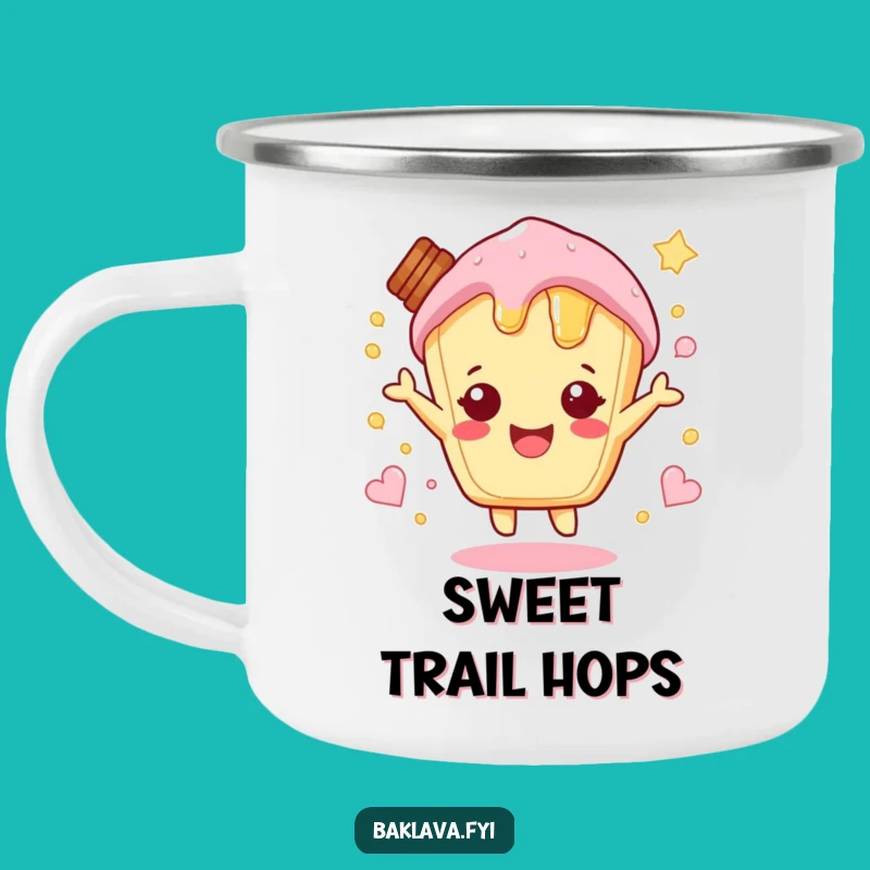 Funny Hopping Honey Pastry Camping Mug: Sweet Sips & Energy