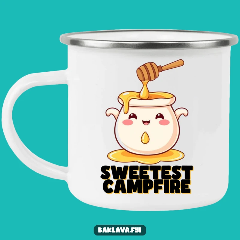 Adventure Funny Smiling Honey Pot Camping Mug: Sweet Sips Outdoors