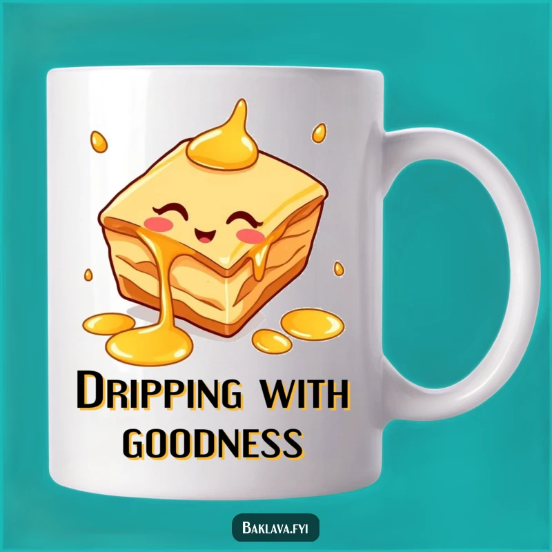 Funny Baklava Juggling Honey Mug - Hilarious Dessert Art for Sweet Lovers