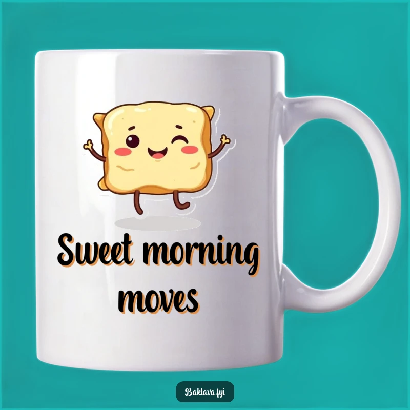 Funny Dancing Baklava Mug: Sweet Moves for a Hilarious Gift