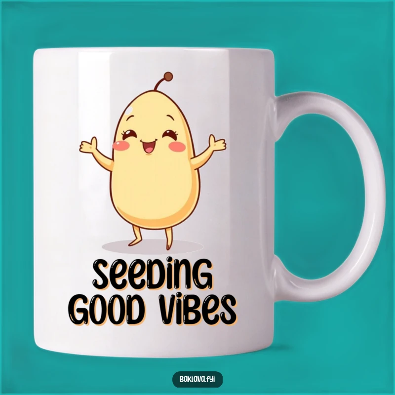 Funny Jolly Sesame Seed Jig Mug - Dance with Delight Over Coffee