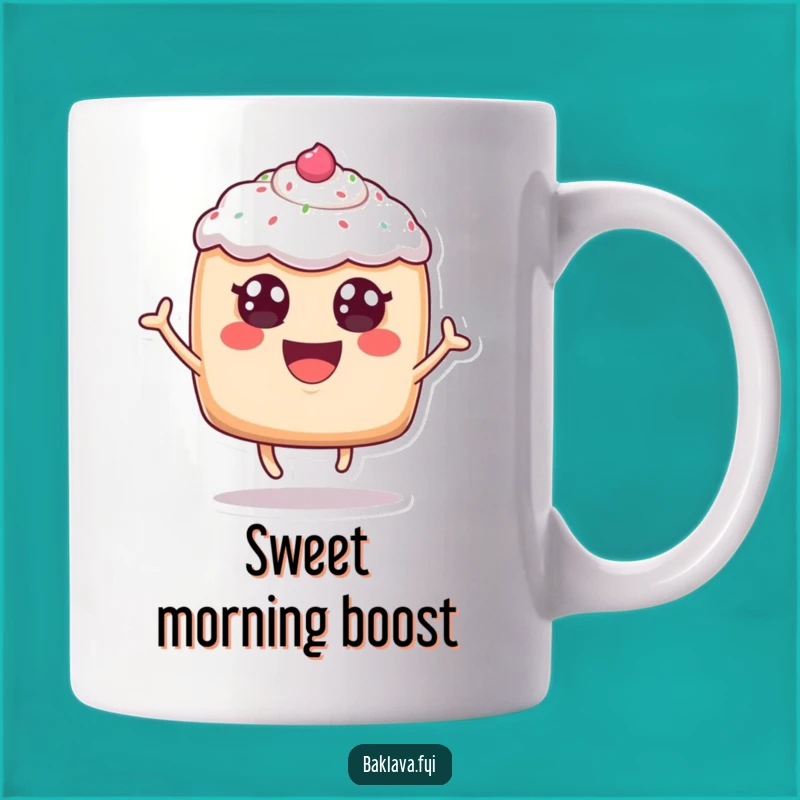 Funny Leaping Pastry Mug - Joyful Bakery Humor Gift for Treat Lovers