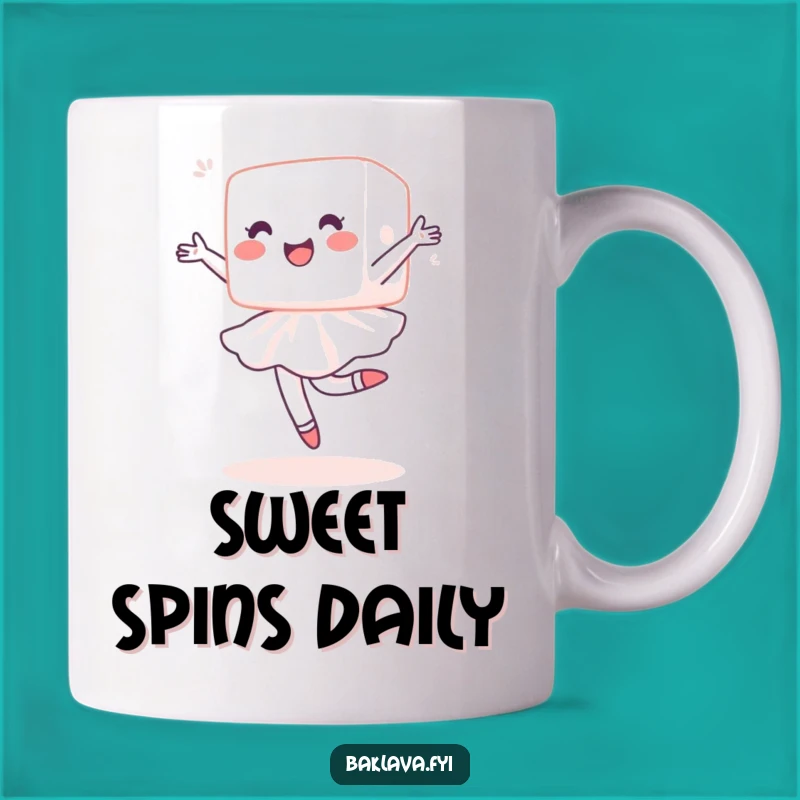 Funny Sugar Cube Pirouette Mug - Delighted Sweet Design for Treat Lovers & Gift
