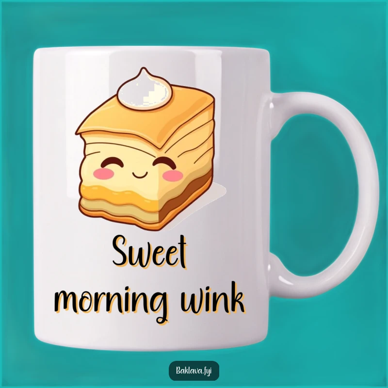 Funny Winking Baklava Mug - Sweet Dessert Lover Gift Idea