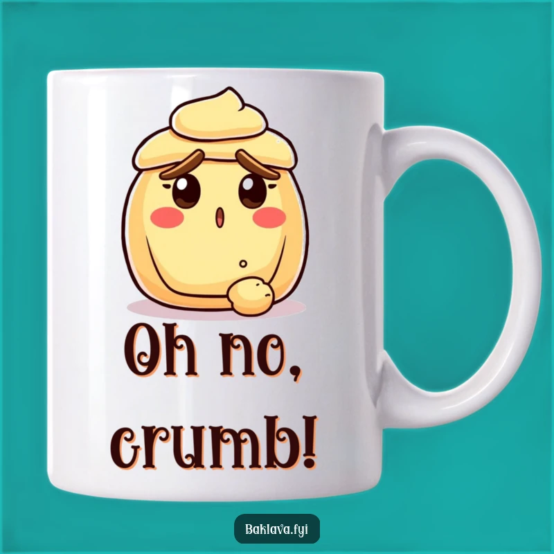 Funny Surprised Pastry Mug - Crumb Drama Humor Gift for Bakers