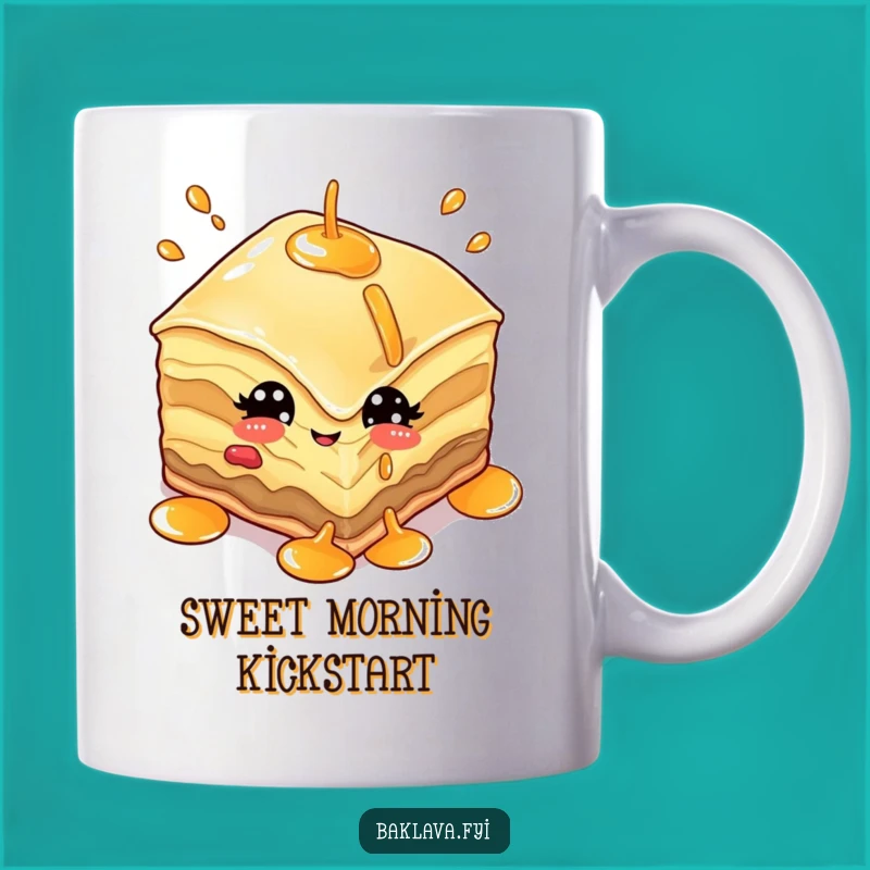 Funny Baklava Juggler Mug: Witty Dessert Character Gift for Sweet Toasts