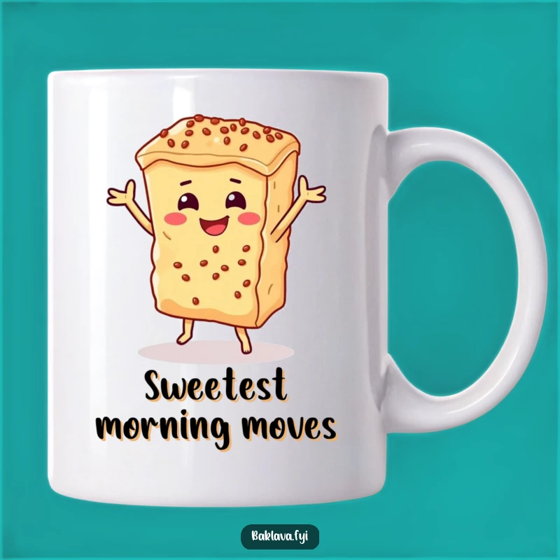 Funny Dancing Baklava Mug - Sweet Treat Humor & Dessert Lover's Gift