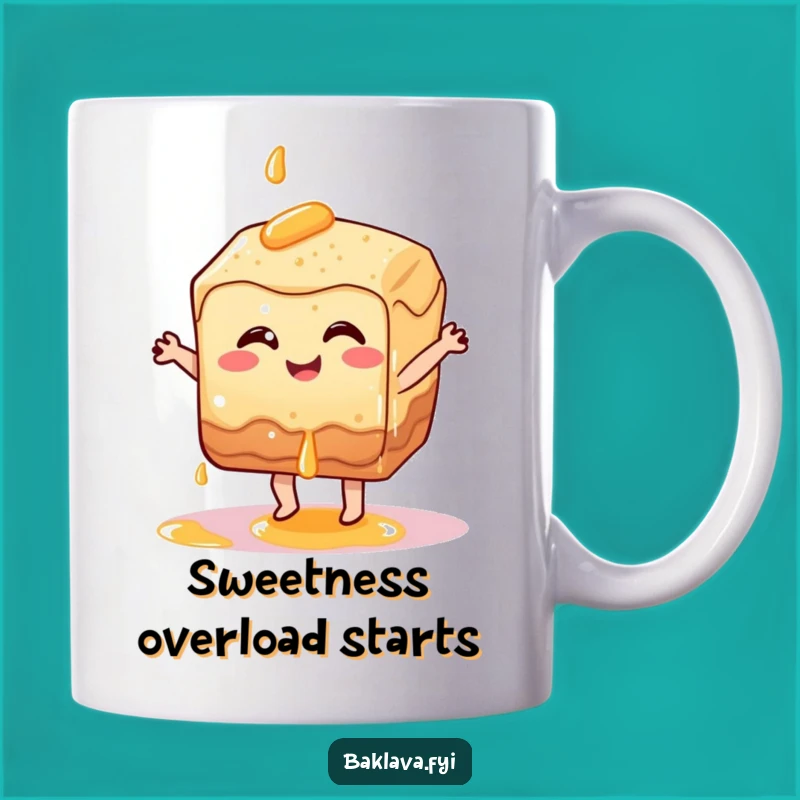 Funny Dancing Baklava Mug: Sweet & Hilarious Dessert Lover Gift