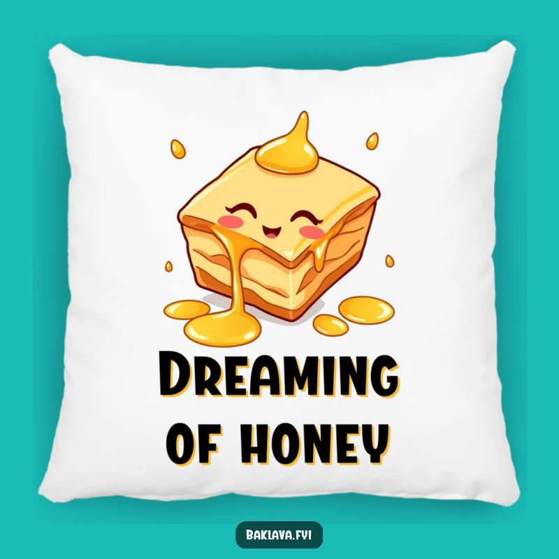 Cozy Funny Baklava Juggling Honey Pillow - Sweet Dreams with a Twist