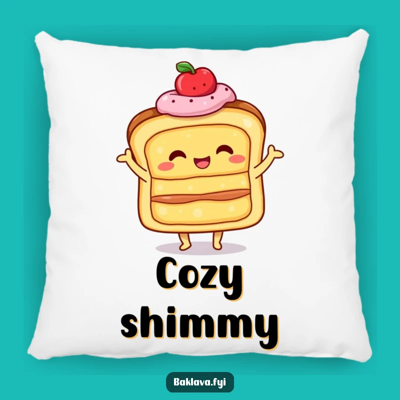 Funny Shimmy Pastry Pillow - Soft & Happy Layered Accent