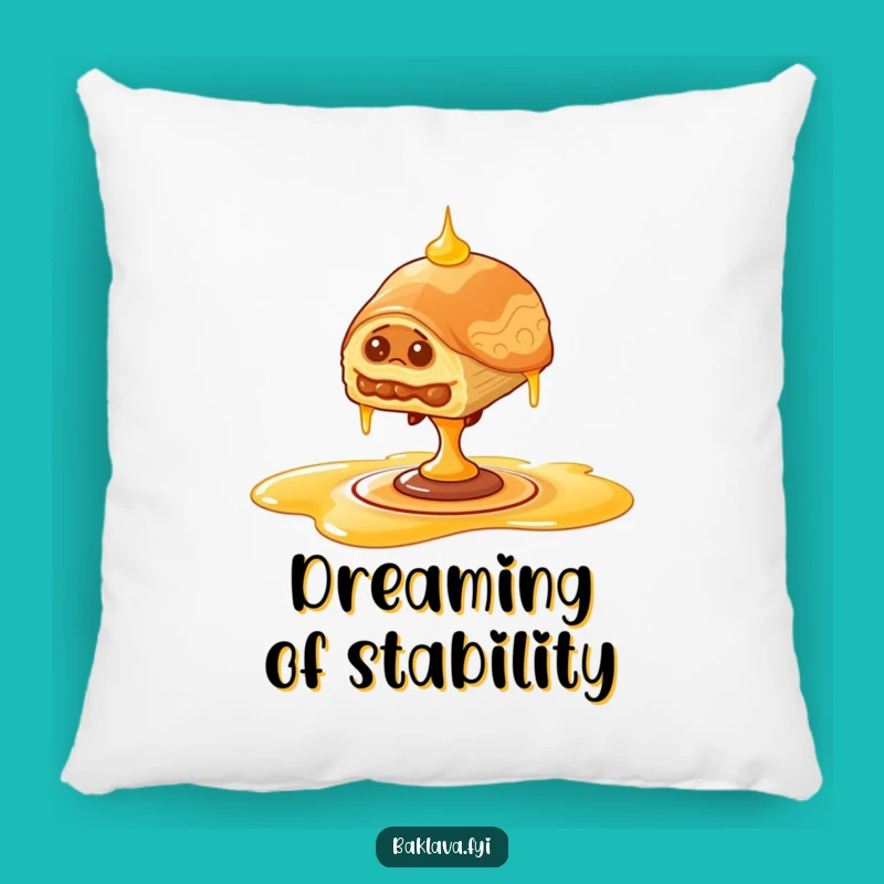 Funny Wobbly Baklava Pillow - Cozy Balance Accent Pillow, Great Gift