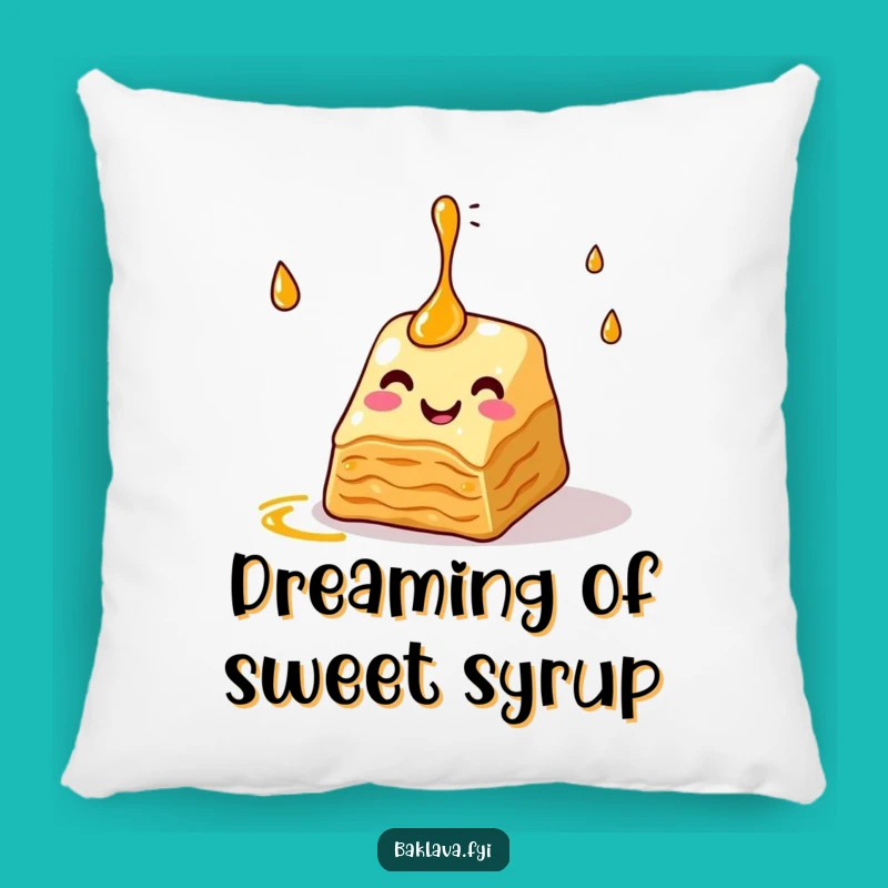 Funny Baklava Juggling Syrup Pillow: Sweet Comfort with a Humorous Twist!