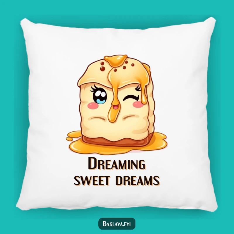Funny Winking Baklava Pillow: Almond Eyes Comfort, Perfect Funny Gift for Sweet Dreams