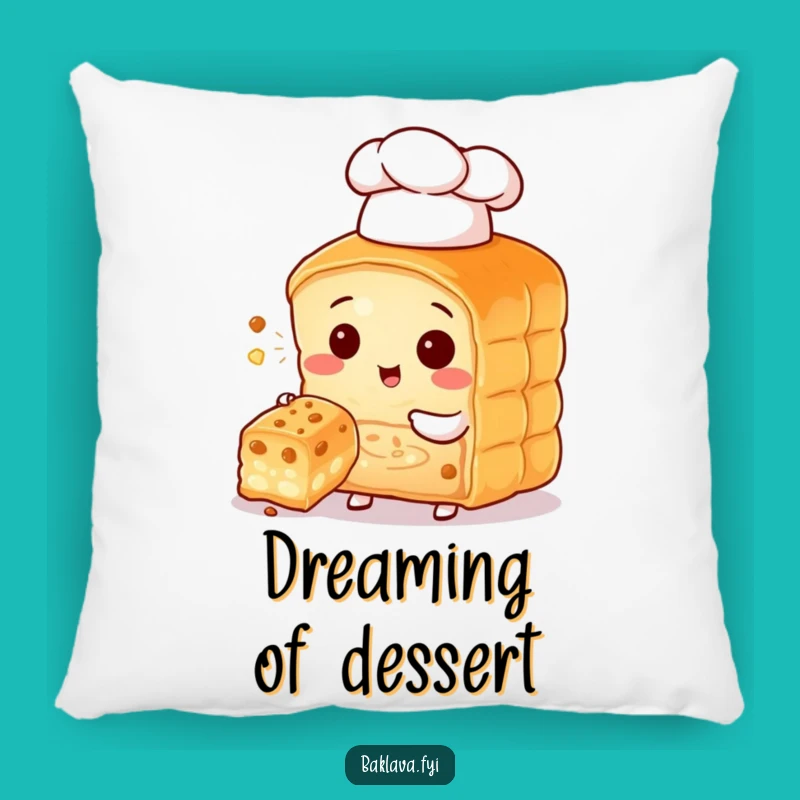 Funny Baklava Chef Pillow: Cozy Pastry Offering Bite Decor Gift