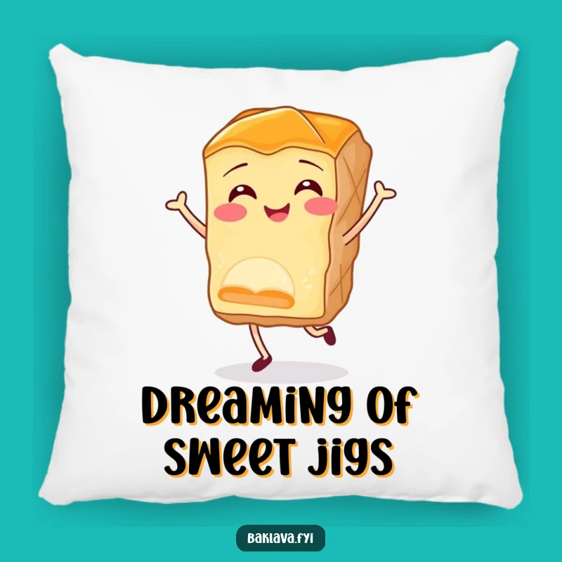 Funny Baklava Jig Pillow - Cozy Pastry Design for Dessert Lovers & Gift