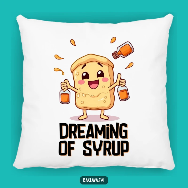 Funny Juggling Baklava Pillow - Cozy Comfort & Dessert Decor