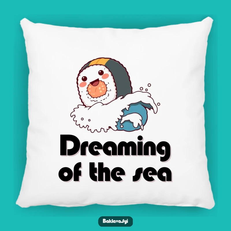 Funny Sushi Roll Wave Pillow: Add Comfy Humor to Your Cozy Space