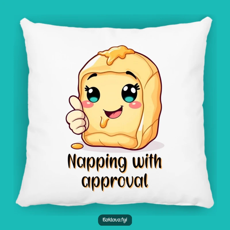 Funny Thumbs Up Baklava Pillow: Cheerful Comfort, Perfect Funny Gift for Sweetness