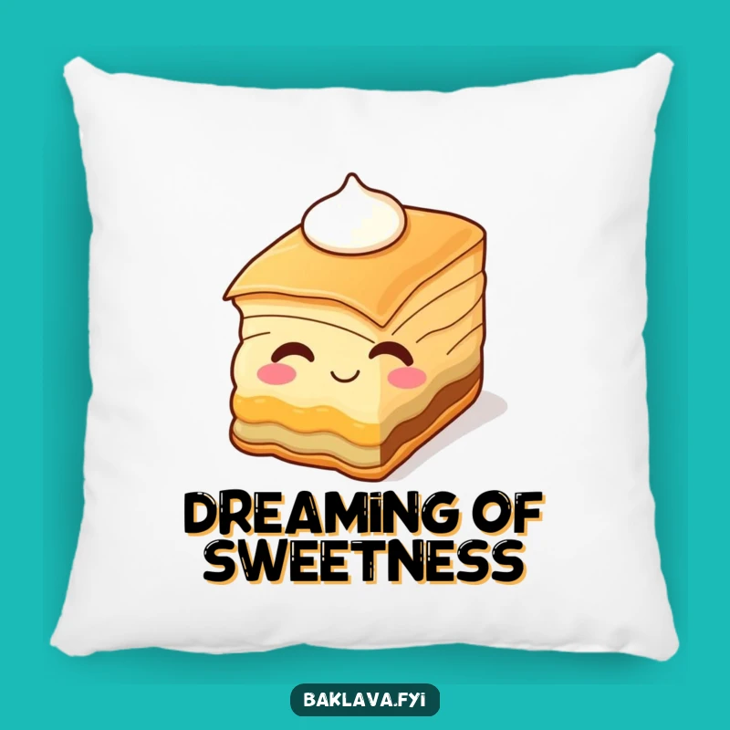 Funny Winking Baklava Pillow - Cozy Comfort & Sweet Decor