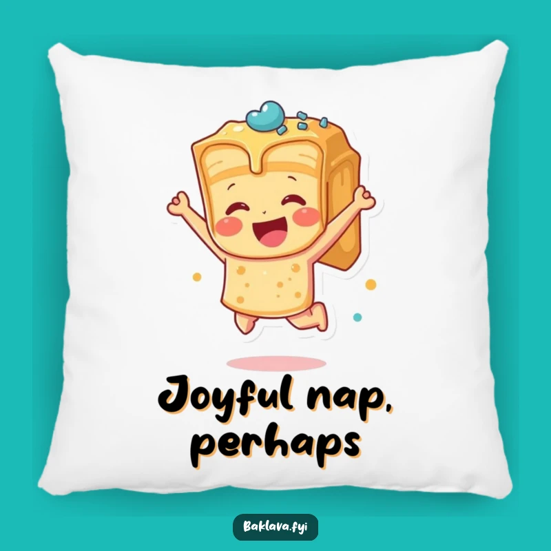 Funny Jumping Baklava Pillow - Cozy Comfort with Pure Dessert Joy