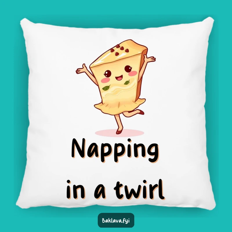 Funny Baklava Dancer Pillow: Delighted Pirouette Cushion, Perfect Funny Gift for Decor
