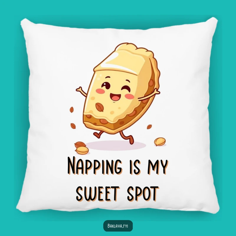 Funny Baklava Cartwheel Pillow: Cozy & Hilarious Dessert Decor Gift