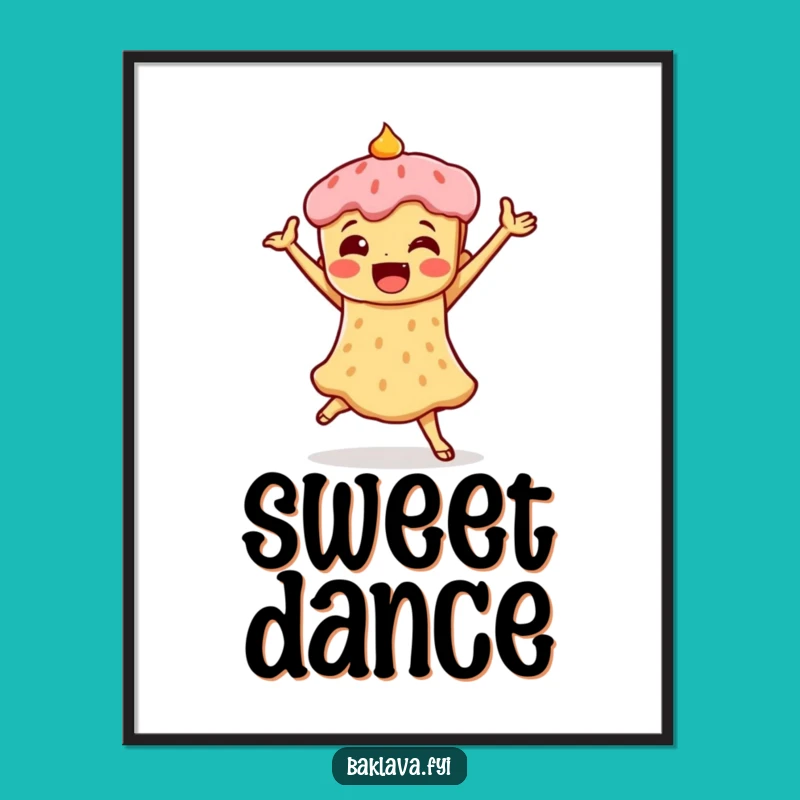 Funny Baklava Dance Digital Print: Instant Triumphant Sweetness for Your Walls
