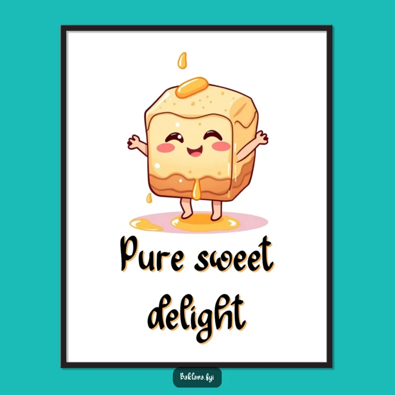 Funny Dancing Baklava Digital Art: Instant Sweetness & Joy