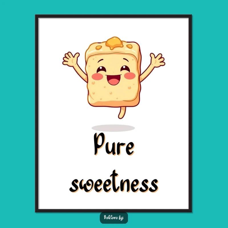 Funny Baklava Digital Art Print: Delicious Joy for Your Walls