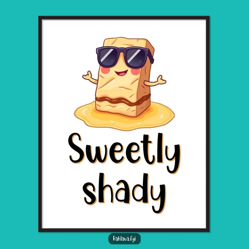 Funny Cool Baklava Digital Art - Printable Decor for a Stylish and Hilarious Space!