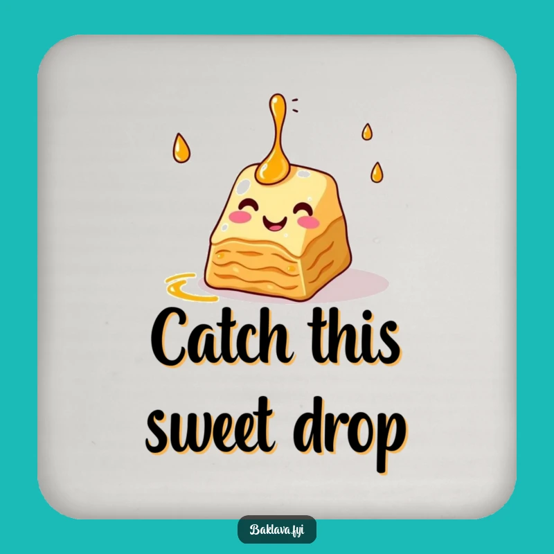 Funny Baklava Juggling Syrup Coaster: Protect Surfaces with Sweet Style!