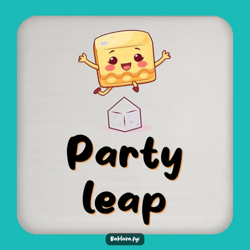 Funny Baklava Coaster: Sweet Protection, Hilarious Dessert Accent