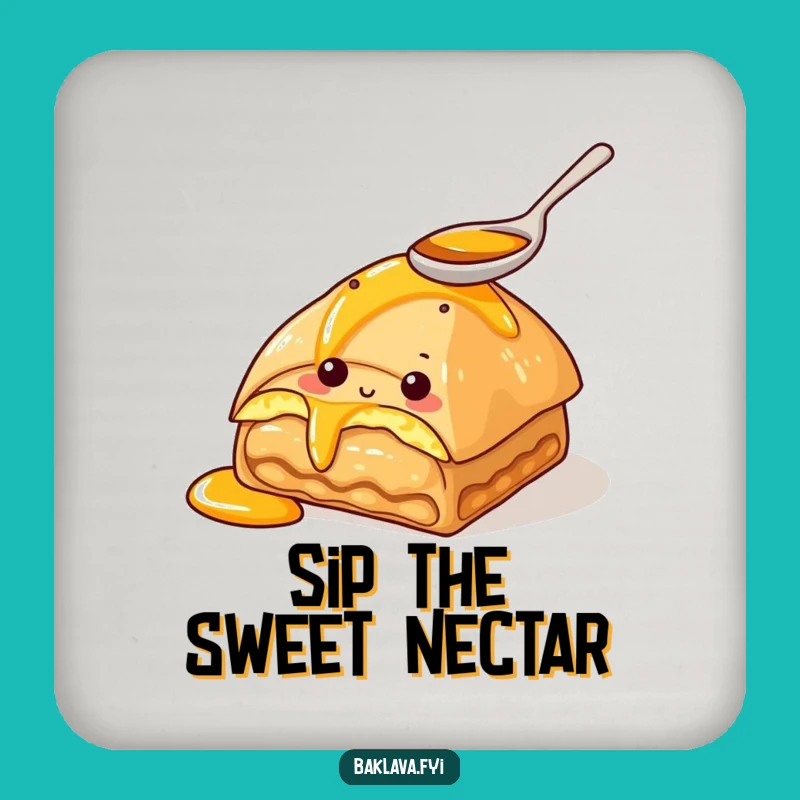 Funny Baklava Honey Coaster – Protect Surfaces with Sweet Charm