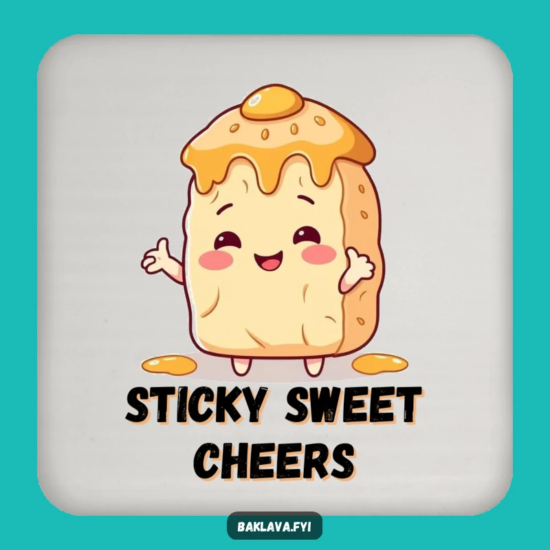 Funny Baklava Hug Coaster - Protect Surfaces with Sweet Hilariousness!