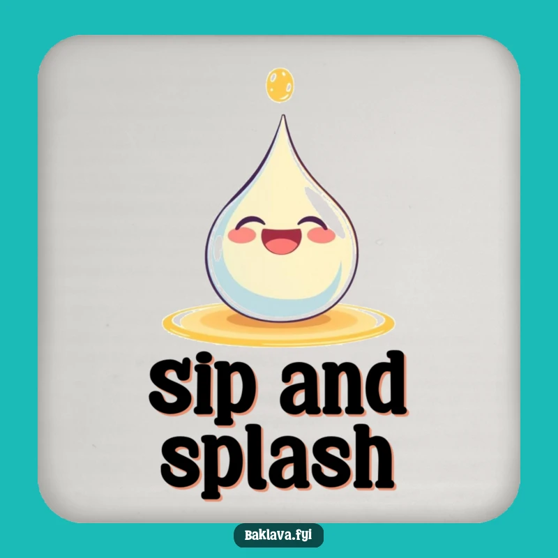 Funny Syrup Droplet Coaster Set - Joyful Protection for Your Tables