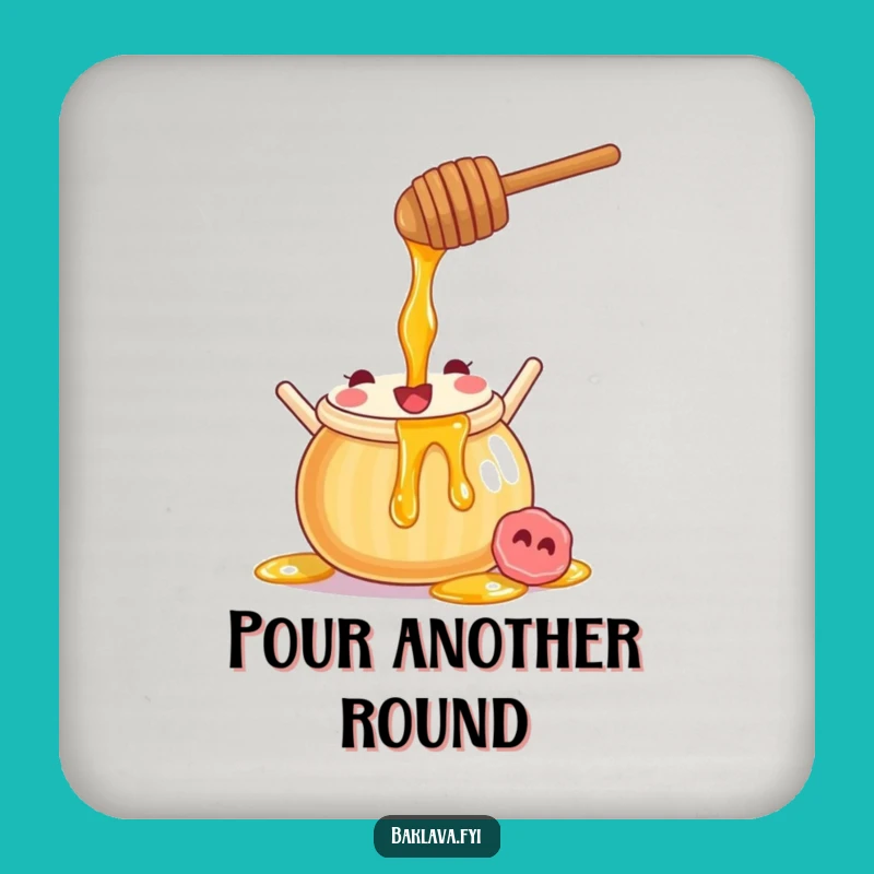 Funny Honey Pot Pouring Syrup Coaster - Protect Surfaces Sweetly