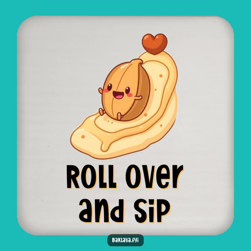 Funny Nut Rolling Pastry Coaster Set: Protect Surfaces with Deliciously Humorous Style