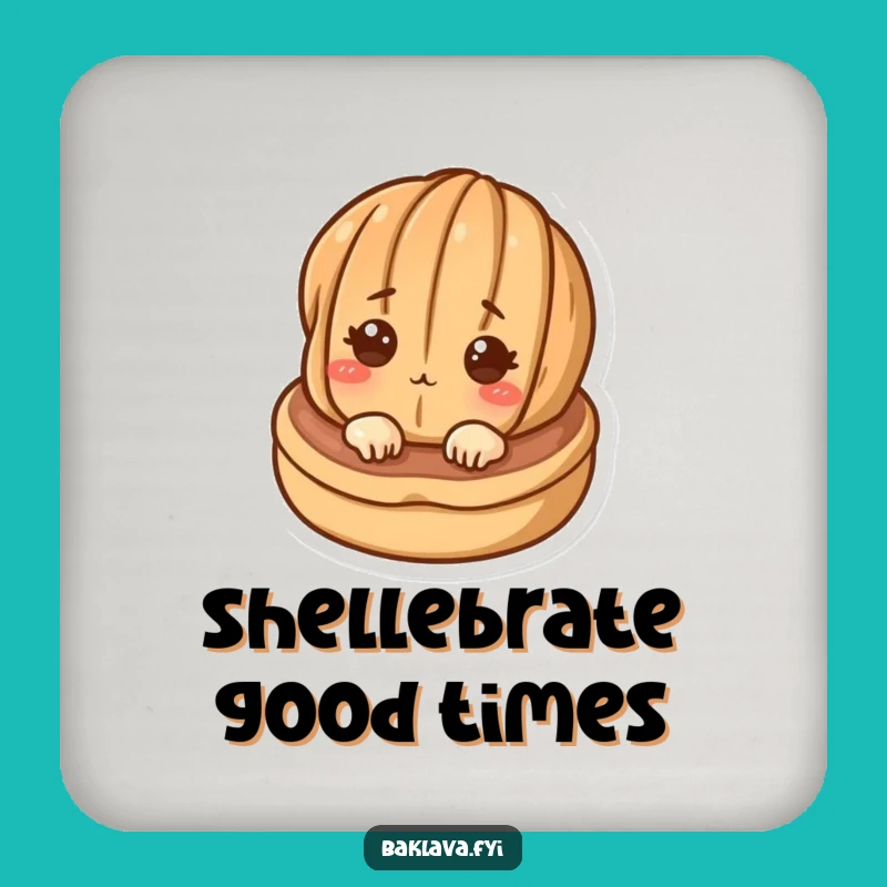 Funny Walnut Pastry Coaster Set - Hilarious Protection for Your Furniture